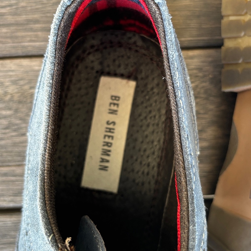Ben Sherman Men’s Blue Suede Oxfords 9.5 - Picture 4 of 8